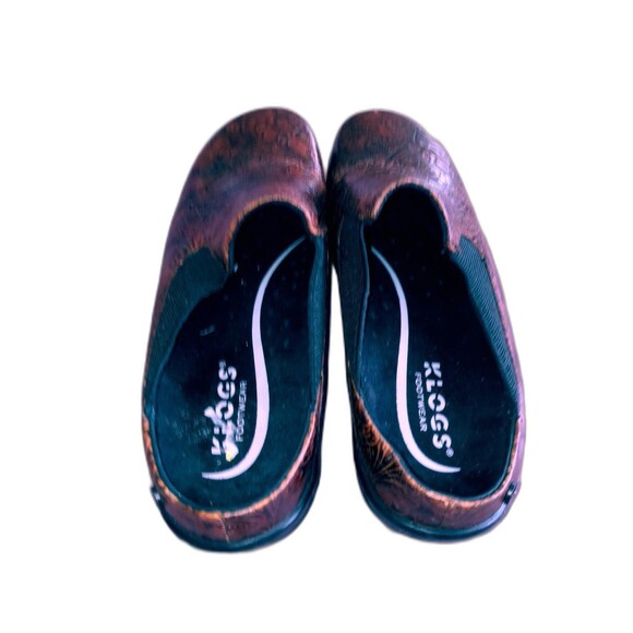 Safe Tstep Comfort Clogs Leather Brown Floral Size 9M - Picture 5 of 10